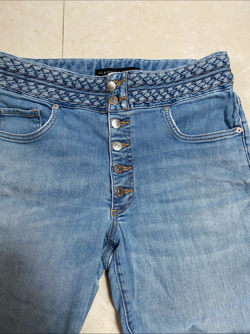 Vtg Veronica Beard Blue Jeans Flare 31 X 30”